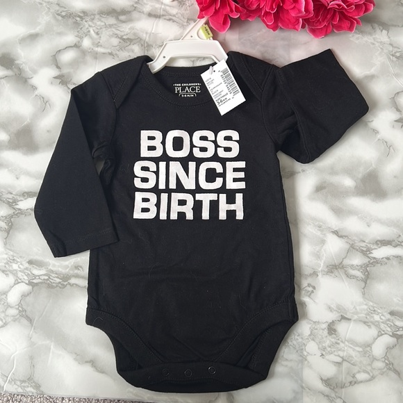 The Childrenâs Place - Long-sleeved Onesies - Blue & Black - Picture 3 of 3